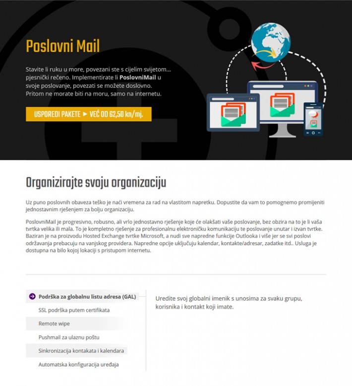 Plus.hr - Business mail page